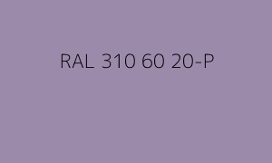 Kleur RAL 310 60 20-P